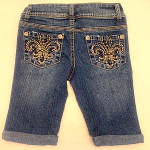 Revolt Jeans girls shorts- fleur de lys ⚜️💕